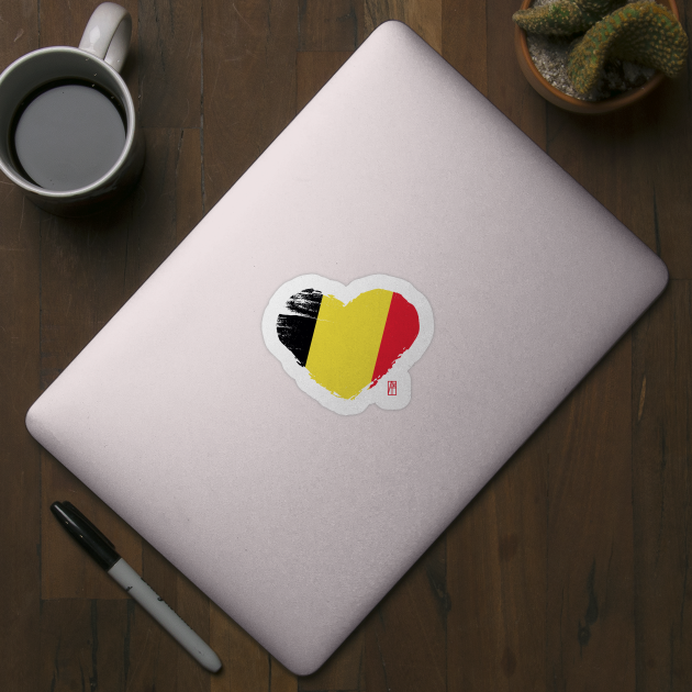 I love my country. I love Belgium. I am a patriot. In my heart, there is always the flag of Belgium. by ArtProjectShop